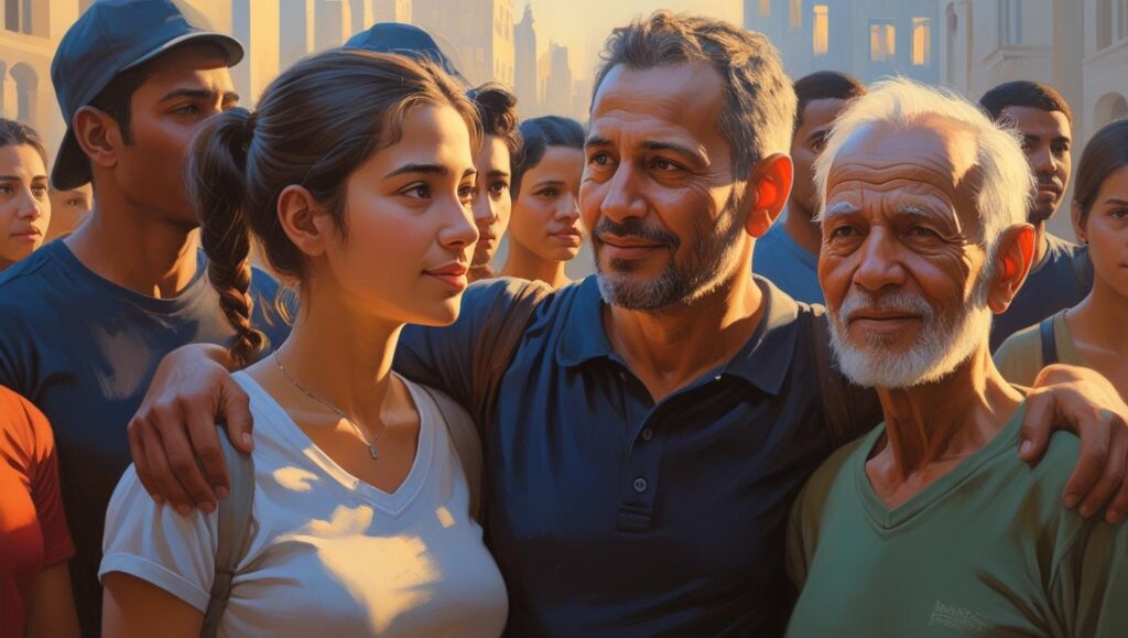 bénévoles qui se soutiennent les uns les autres